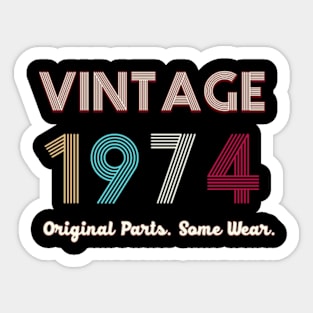 Vintage 1974 Original Parts. Some Ware Sticker